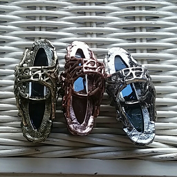 1 left GORGEOUS COLORS Flexible full finger RINGS - Picture 4 of 6